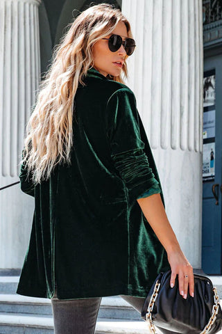 Velour Blazer - Green