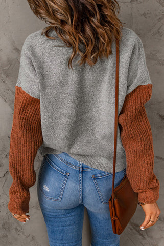 Contrast Sleeve Sweater