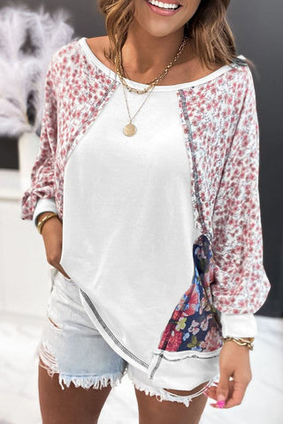 Floral Patchwork Long Sleeve Top