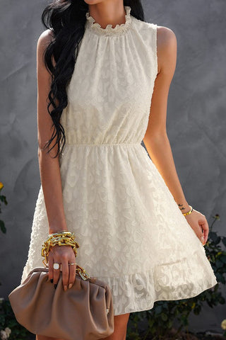 Sleeveless Leopard Dress - Black