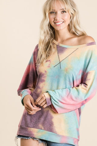 French Terry Tie Dye Sweatshirt