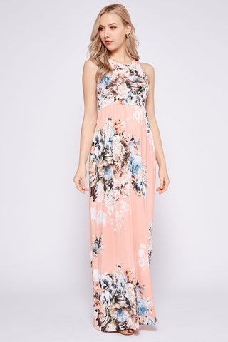 Garden Party Maxi Dress - Pink Bouquets