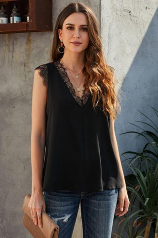 Reversible Sleeveless Top - Black