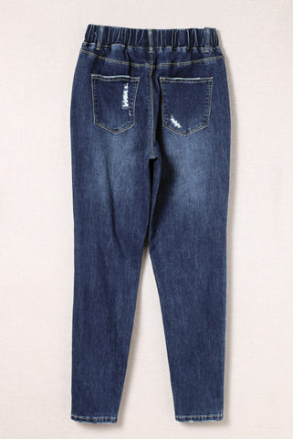 Elastic Waist Skinny Jeans