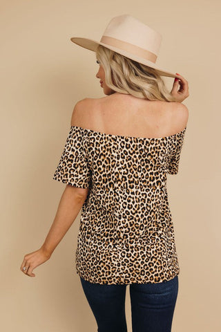 Off Shoulder Leopard Top