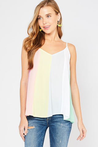 Kaleidoscope of Color Top - Pastel Rainbow