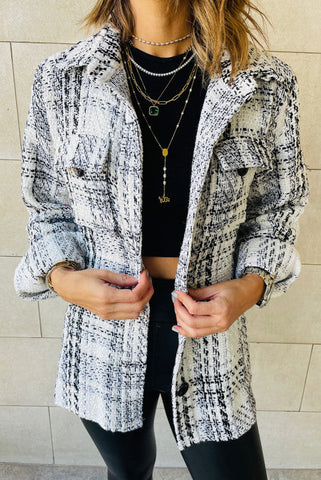 Woven Plaid Shacket