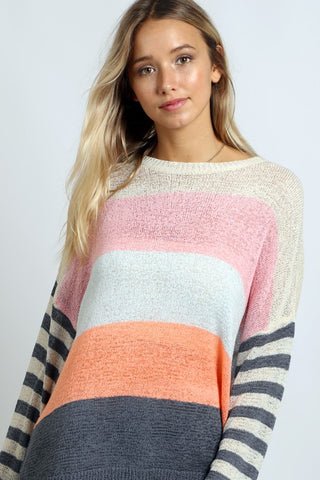 Pastel Striped Sweater