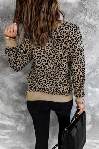 Leopard Print Top - Brown