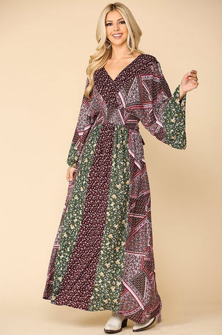 Gypsy Boho Maxi Dress - Berry and Sage