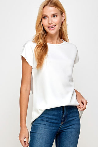 Cap Sleeve Top - White