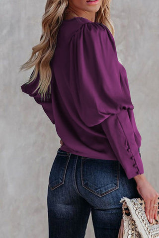 Button Cuff Top - Purple