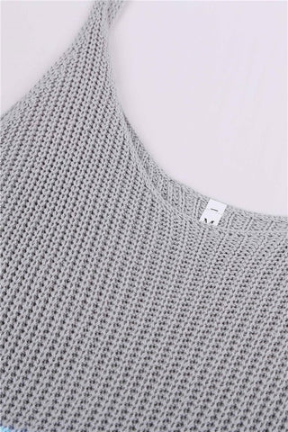 Sweater Knit Color Block Tank