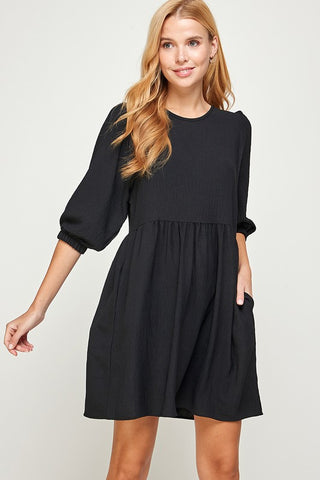 Baby Doll Dress - Black