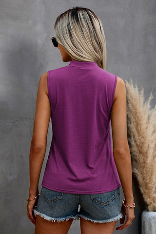 Halter Top with Cut Out Detail  - Purple