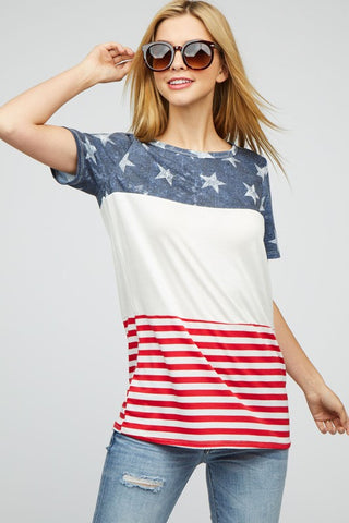 Color Block Flag Top