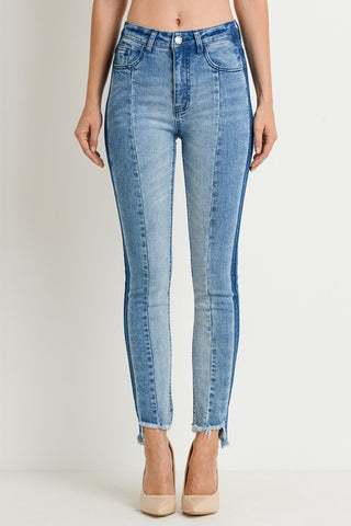High Waisted Multi Colored Skinny Jeans
