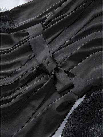 Kimono Silk Robe - Black