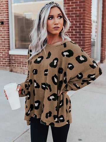 Oversized Leopard Print Tunic