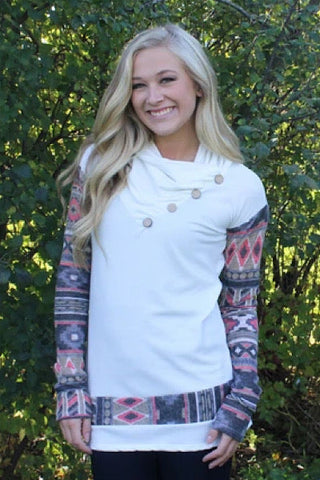 Cozy Cabin Getaway Top - White