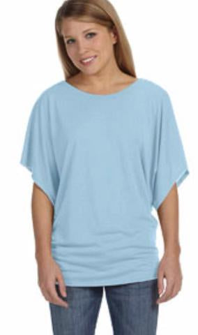 Flowy Dolman Top - Light Blue