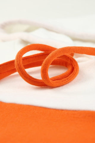 Charcoal and Orange Color Block Hoodie