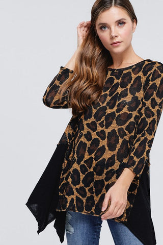 Flowy Leopard Print Top