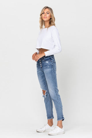 Flying Monkey Stretch Distressed Boyfriend Jeans