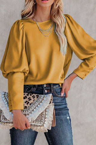 Button Cuff Top - Yellow