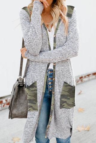 Long Camo Cardigan
