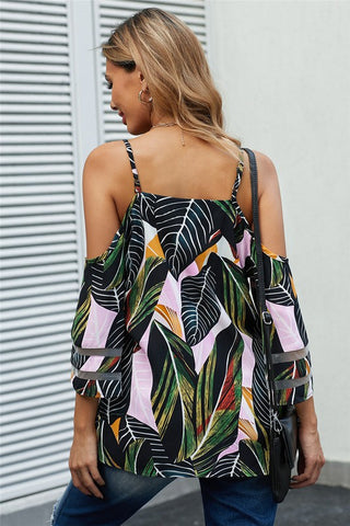 Cold Shoulder Blouse - Palm