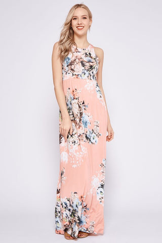 Garden Party Maxi Dress - Pink Bouquets