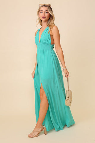 Greek Goddess Maxi Dress - Sea Green