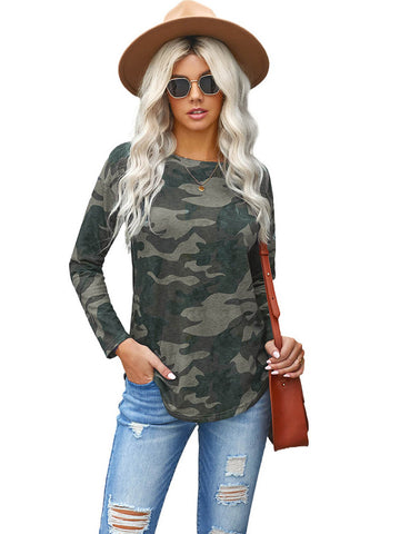 Asymmetrical Camo Top