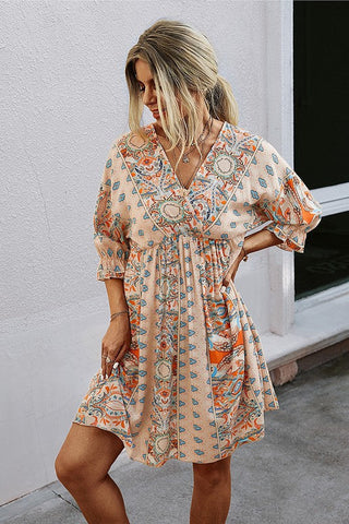 Boho Style Dress - Beige