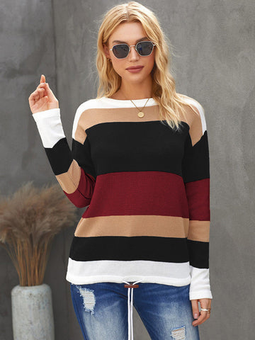 Drawstring Sweater - Bright Red