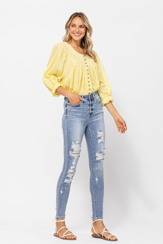 Judy Blue Splash Destroyed Skinny Jeans -