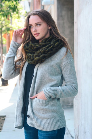 Chunky Knit Infinity Scarf - 3 colors