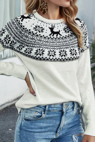 Reindeer Sweater - White