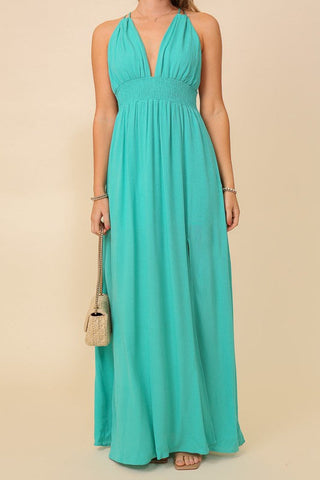 Greek Goddess Maxi Dress - Sea Green