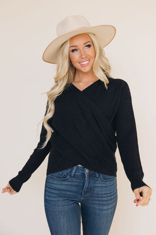 Wrap Sweater - Black