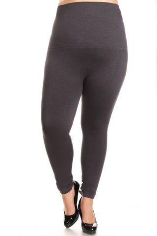 Tummy Control Compression Leggings - Plus