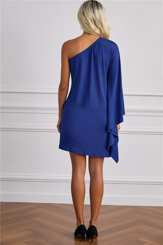 One Shoulder Dress - Royal