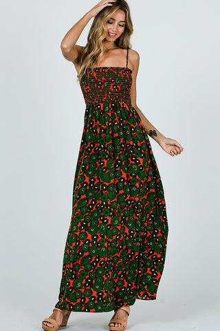 Petunia Print Sundress - Tomato