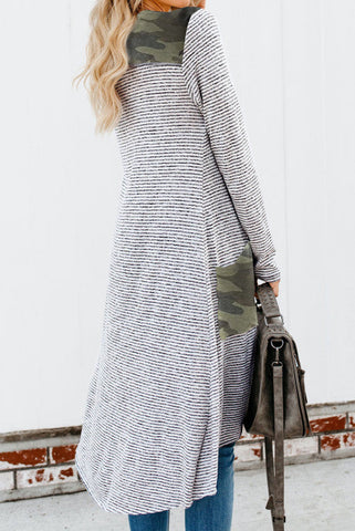 Long Camo Cardigan