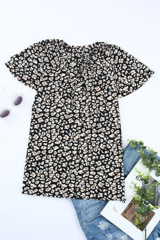 Whimsical Woodland Top - Black and Brown