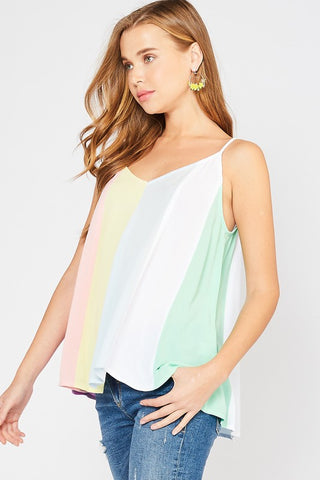 Kaleidoscope of Color Top - Pastel Rainbow