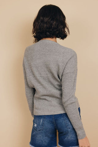 Wrap Sweater - Gray