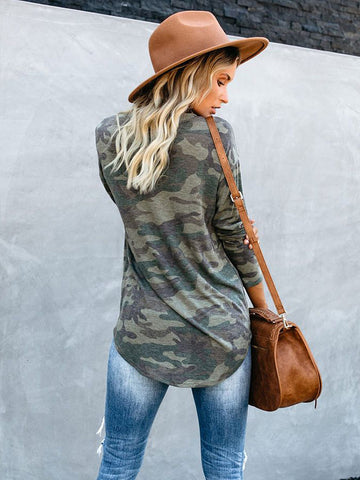 Asymmetrical Camo Top