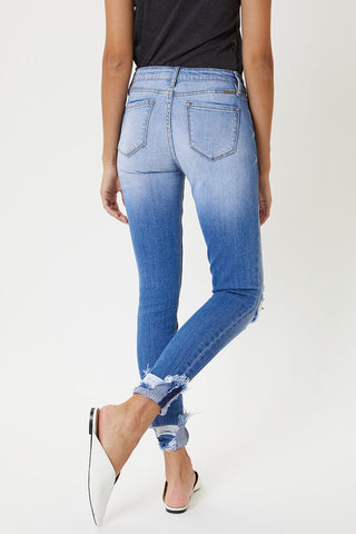 Kan Can Distressed Ankle Skinny Jeans